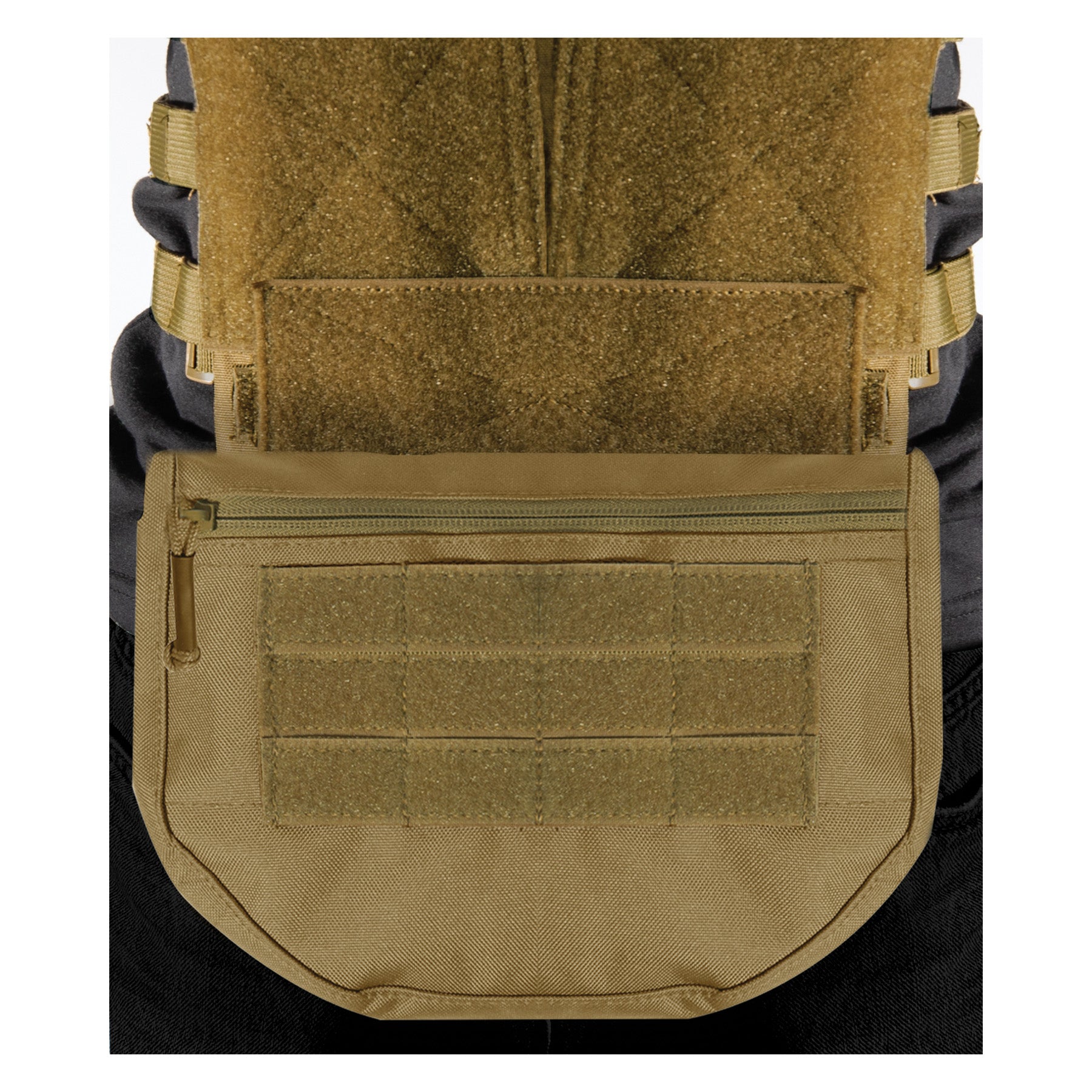 Rothco MOLLE Front Pouch in Coyote Brown Part 42012 – Tactical Plate Carrier Accessory