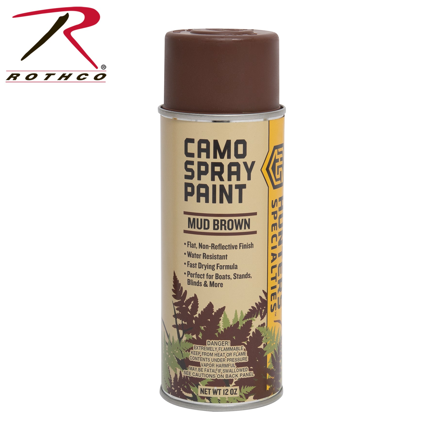 Rothco Camouflage Spray Paint Mud Brown - Military-Grade Durable Finish