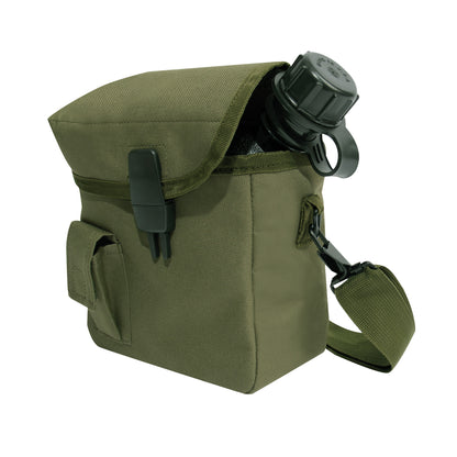 Rothco MOLLE 2 Qt. Bladder Canteen Cover Olive Drab - Durable Tactical Hydration Solution