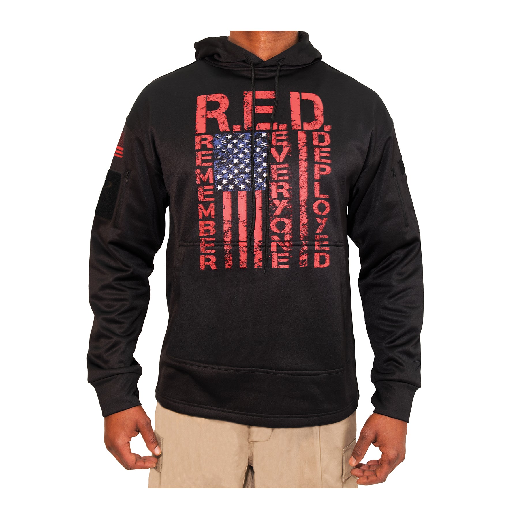 Rothco Concealed Carry R.E.D. Hoodie Black Size Small – Comfortable Military-Inspired Design with Pockets and Patch Loop