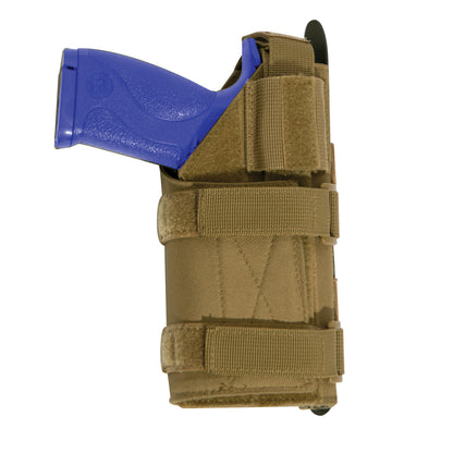 Rothco Low Profile MOLLE Pistol Holster in Coyote Brown – Adjustable Tactical Firearm Carry Solution