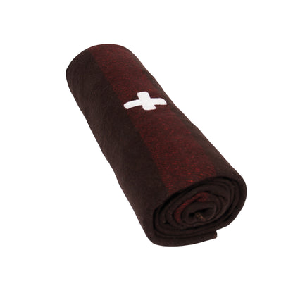 Rothco Swiss Wool Blanket with Cross - Heavyweight 70% Wool Emergency Blanket, 62 x 80 inches