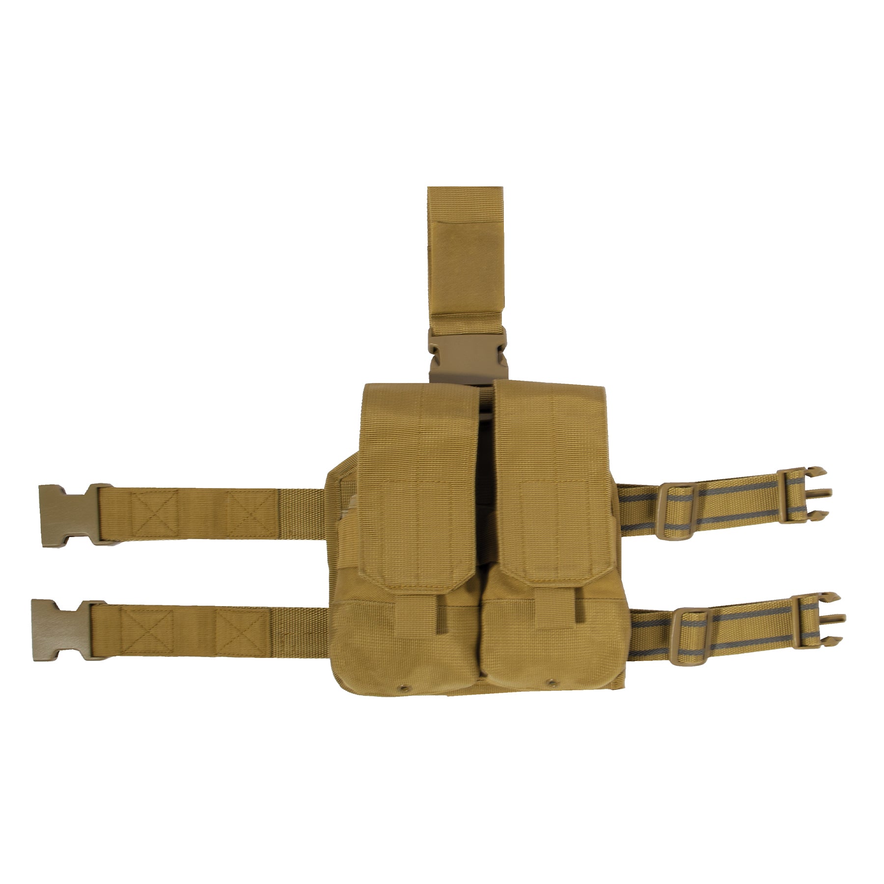 Rothco Drop Leg Double Mag Pouch in Coyote Brown – Military Tactical Ammo Carrier Part #10791