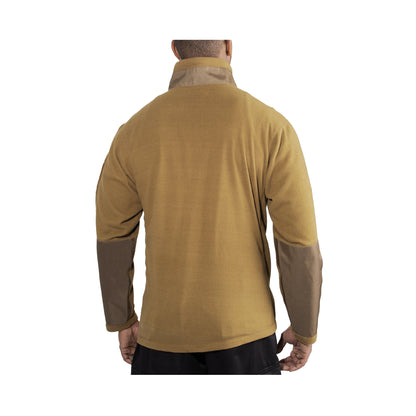 Rothco Quarter Zip Fleece Pullover in Coyote Brown, Size 3XL – Durable Tactical Layering Jacket