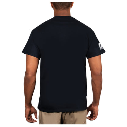 Rothco US Flag and USMC Eagle, Globe, & Anchor T-Shirt - Black, Size XL