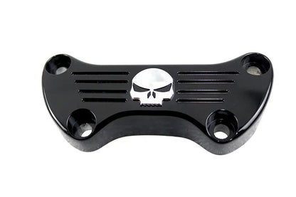 MCM Black Skull Riser Top Clamp for Harley Davidson FX Models by MCM