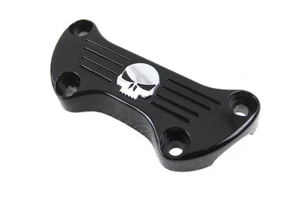 MCM Black Skull Riser Top Clamp for Harley Davidson FX Models by MCM