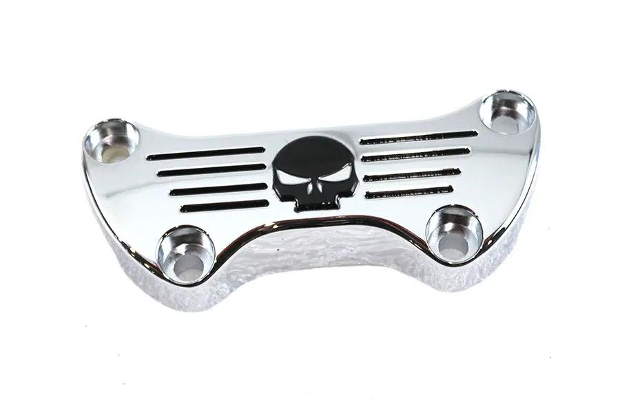 MCM Skull Riser Top Clamp Chrome for Harley Davidson FX Models by MCM