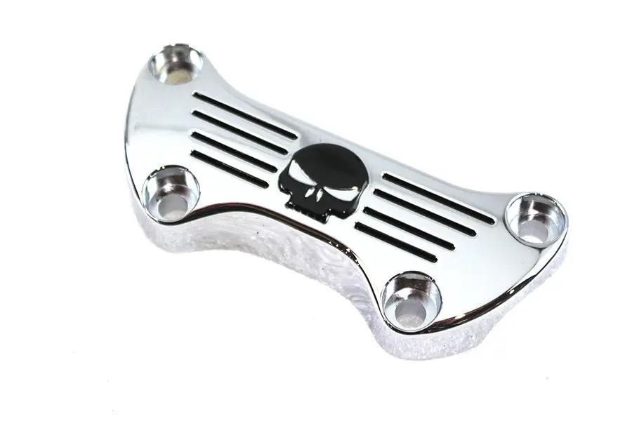 MCM Skull Riser Top Clamp Chrome for Harley Davidson FX Models by MCM