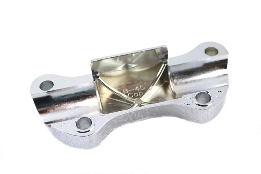 MCM Skull Riser Top Clamp Chrome with Long Skirt for Harley Davidson FX 1973-1982 by MCM