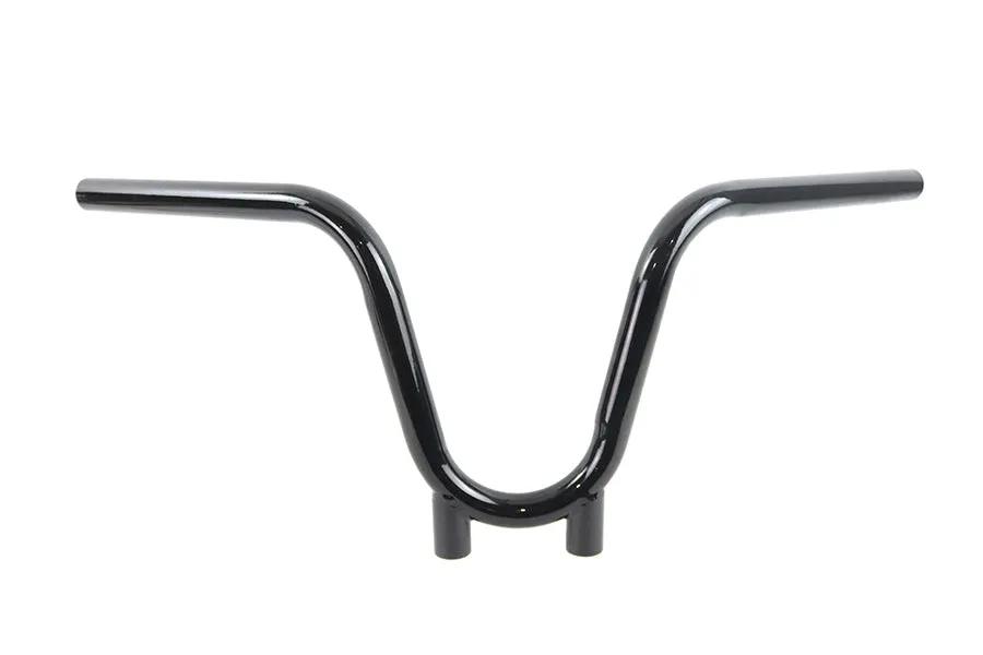 V-Twin 1 Inch NYC Handlebar Chrome - Black Finish with 8 Inch Rise by V-Twin