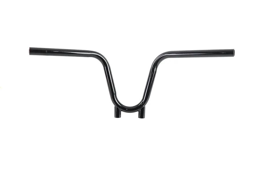 V-Twin 1 Inch NYC Handlebar Chrome - Black Finish with 8 Inch Rise by V-Twin