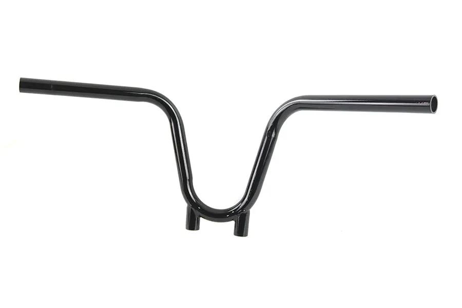 V-Twin 1 Inch NYC Handlebar Chrome - Black Finish with 8 Inch Rise by V-Twin
