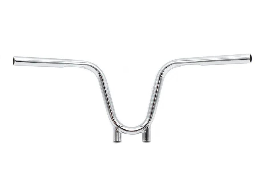 V-Twin 1 Inch NYC Handlebar Chrome - Classic Motorcycle Handlebar with Indented Design by V-Twin