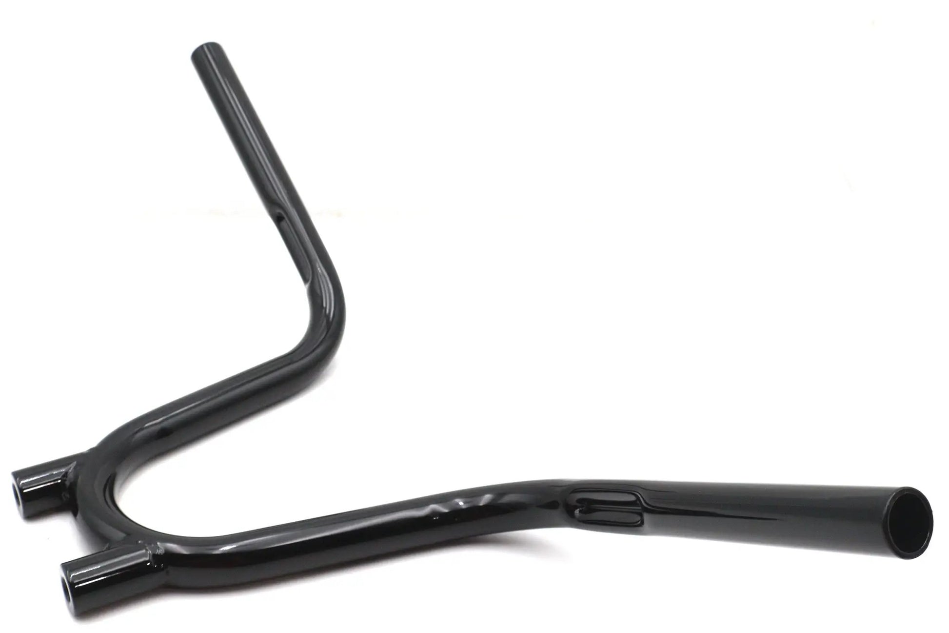 V-Twin 1 Inch NYC Handlebar Black - Classic Motorcycle Handlebars with Indented Design by V-Twin