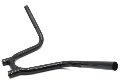 V-Twin 1 Inch NYC Handlebar Black - Classic Motorcycle Handlebars with Indented Design by V-Twin