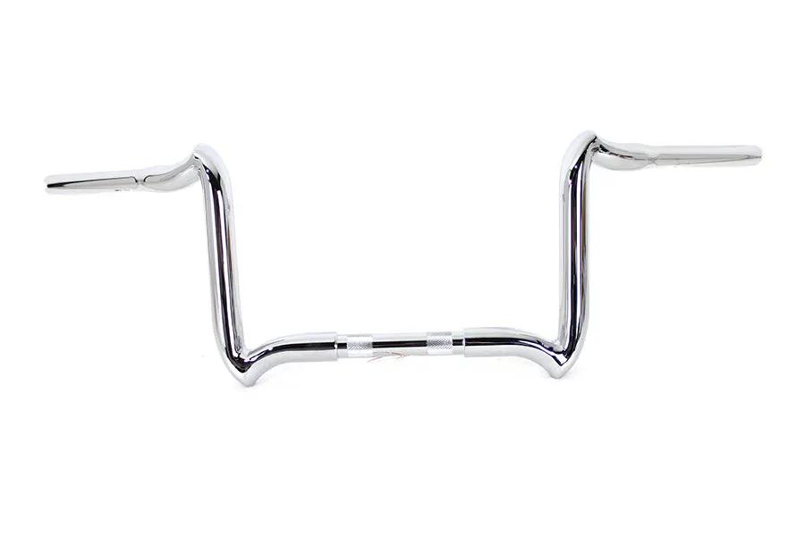 MCM 20276 10 Inch Road Glide Handlebar without Indents in Chrome for Harley Davidson FLTR Models by MCM