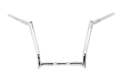 MCM 14 Inch Z-Bar Handlebar without Indents in Chrome for Harley Davidson FLT Models by MCM