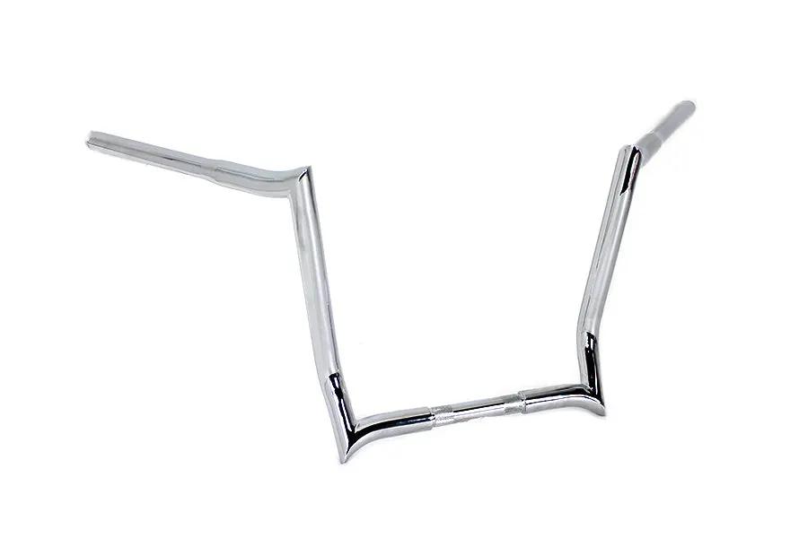 MCM 14 Inch Z-Bar Handlebar without Indents in Chrome for Harley Davidson FLT Models by MCM