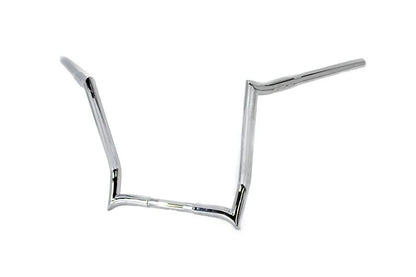 MCM 14 Inch Z-Bar Handlebar without Indents in Chrome for Harley Davidson FLT Models by MCM