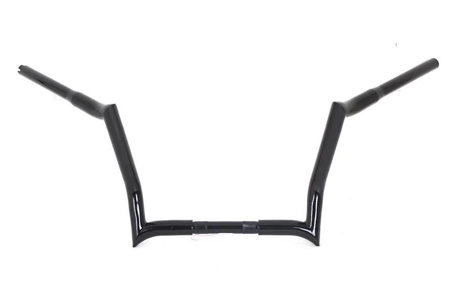 MCM 12 Inch Z-Bar Handlebar Without Indents Black for Harley Davidson FLT (Part #20268B) by MCM