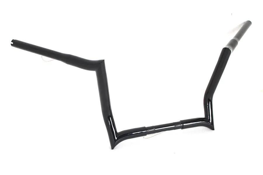 MCM 12 Inch Z-Bar Handlebar Without Indents Black for Harley Davidson FLT (Part #20268B) by MCM