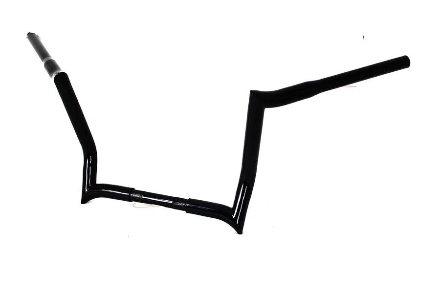 MCM 12 Inch Z-Bar Handlebar Without Indents Black for Harley Davidson FLT (Part #20268B) by MCM