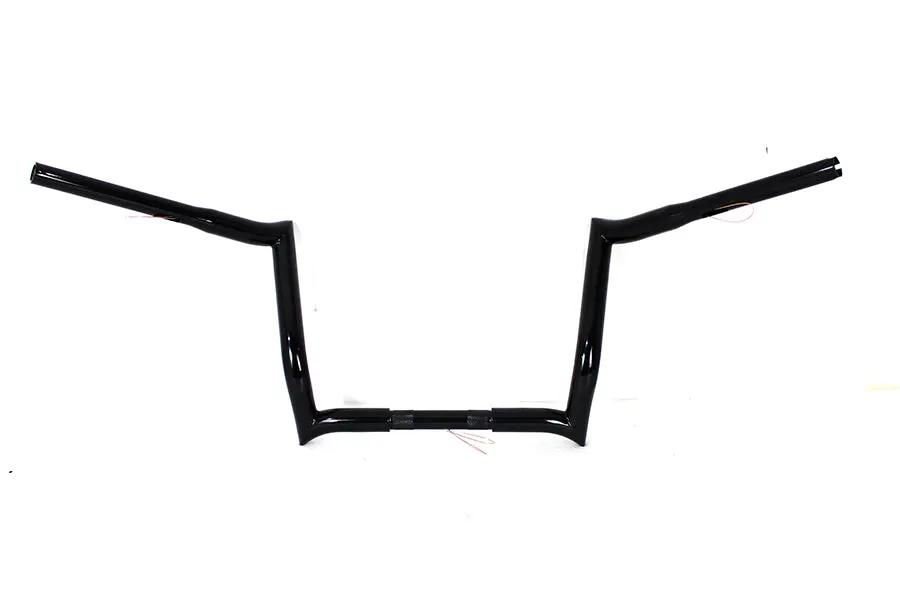 MCM 12 Inch Z-Bar Handlebar Without Indents Black for Harley Davidson FLT (Part #20268B) by MCM