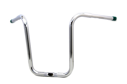 MCM 14 inch Fat Ape Handlebar with Indents Chrome for Harley Davidson FLTR Models by MCM