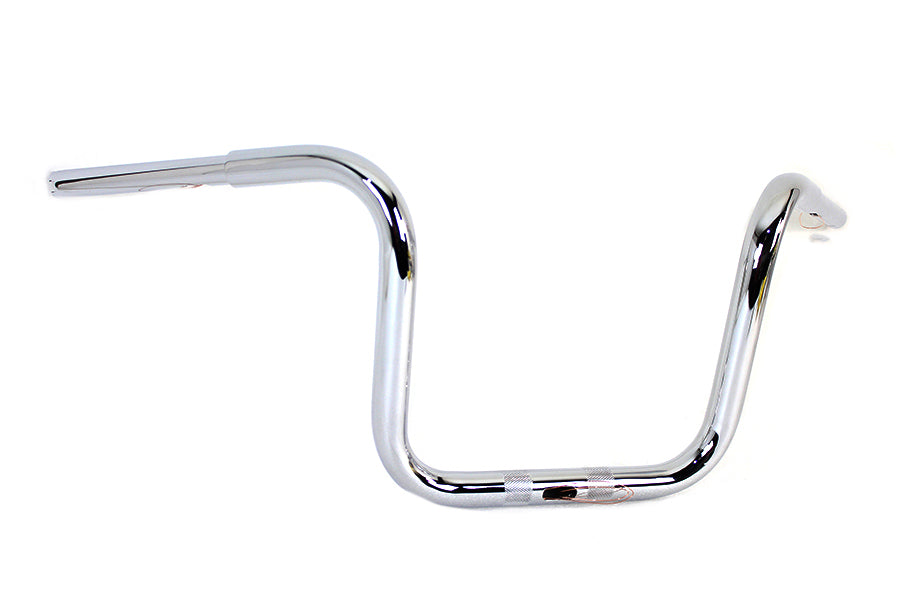 MCM 12 Inch Fat Ape Handlebar with Indents Chrome for Harley Davidson FLTR (2015-2024) by MCM