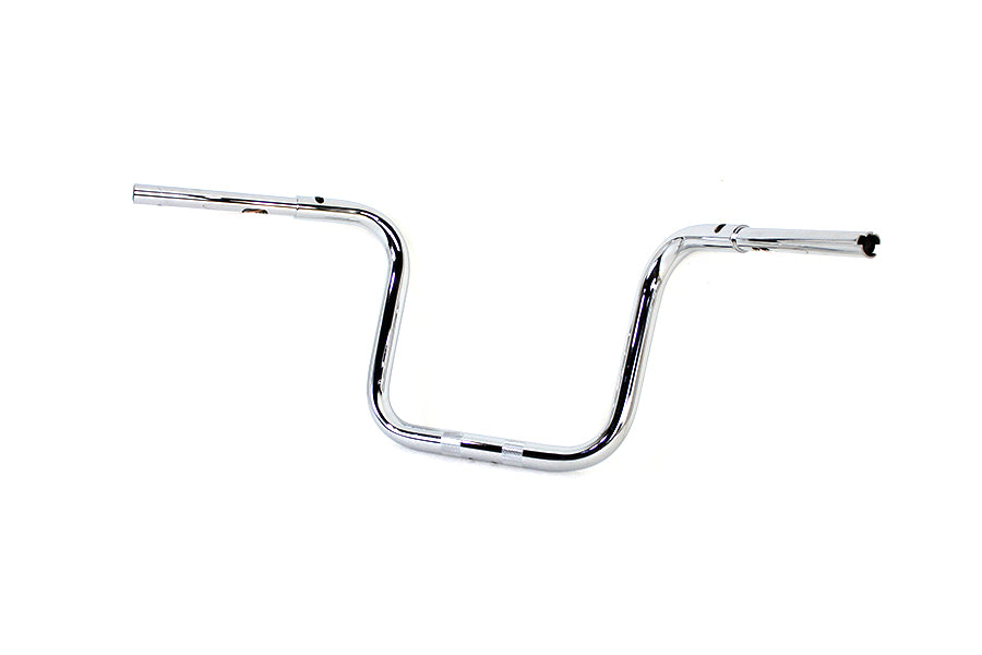 MCM 12 Inch Fat Ape Handlebar with Indents Chrome for Harley Davidson FLTR (2015-2024) by MCM