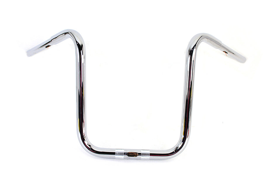 MCM 16 Inch Fat Ape Handlebar with Indents Chrome for Harley Davidson FLTR Models by MCM