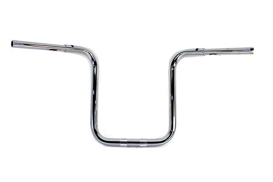 MCM 16 Inch Fat Ape Handlebar with Indents Chrome for Harley Davidson FLTR Models by MCM