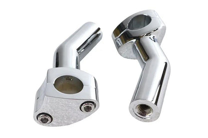 MCM 1 Inch Chrome Pullback Riser Set with Top Clamp – 4.5 Inch Length by MCM