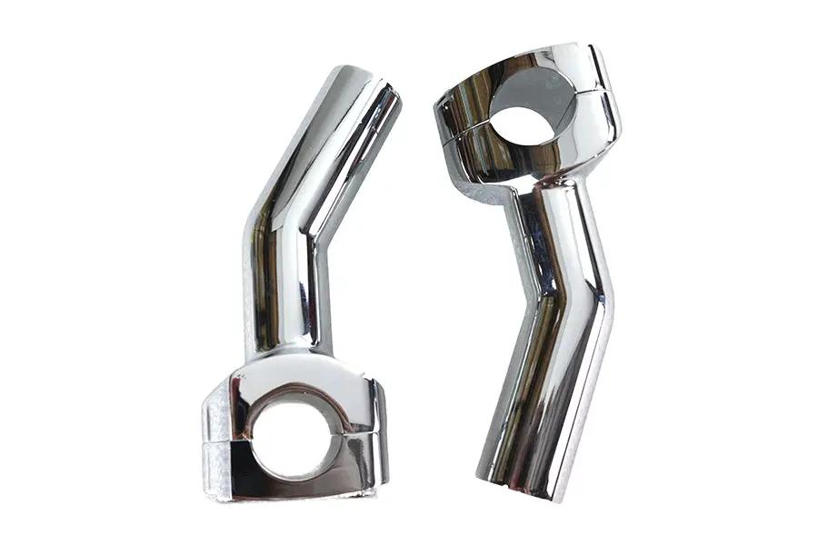 MCM 1 Inch Chrome Pullback Riser Set with Top Clamp – 4.5 Inch Length by MCM