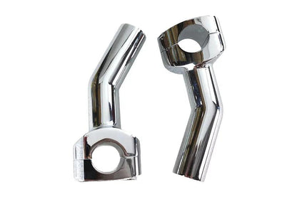 MCM 1 Inch Chrome Pullback Riser Set with Top Clamp – 4.5 Inch Length by MCM