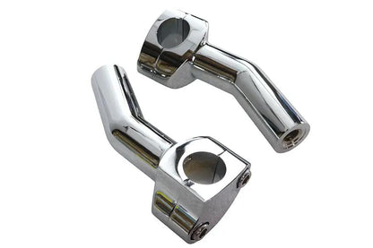 MCM 1 Inch Chrome Pullback Riser Set with Top Clamp – 4.5 Inch Length by MCM