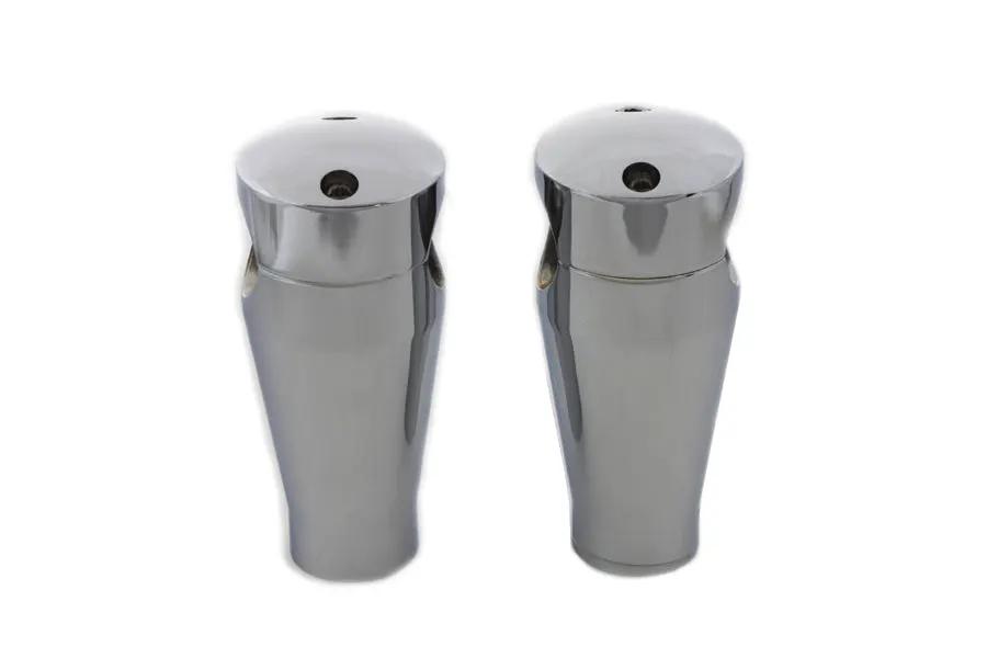 MCM Chrome Wide Glide 4 Inch Riser Set – Compatible with 7/16 inch-14 Thread Bolts by MCM
