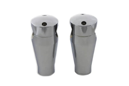 MCM Chrome Wide Glide 4 Inch Riser Set – Compatible with 7/16 inch-14 Thread Bolts by MCM