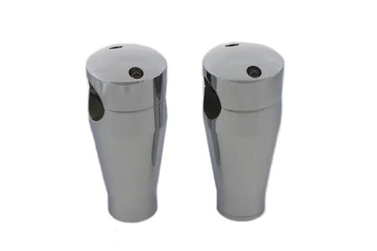 MCM Chrome Wide Glide 4 Inch Riser Set – Compatible with 7/16 inch-14 Thread Bolts by MCM