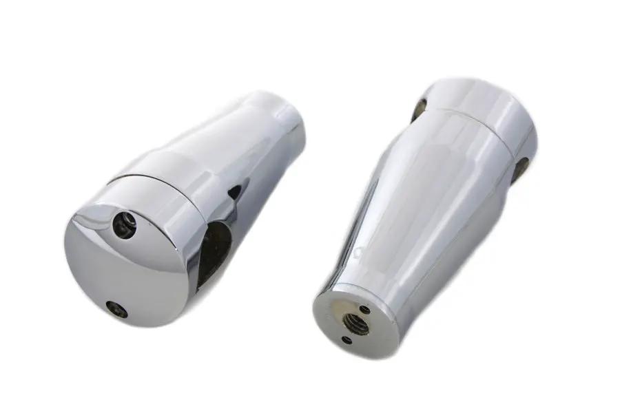 MCM Chrome Wide Glide 4 Inch Riser Set – Compatible with 7/16 inch-14 Thread Bolts by MCM