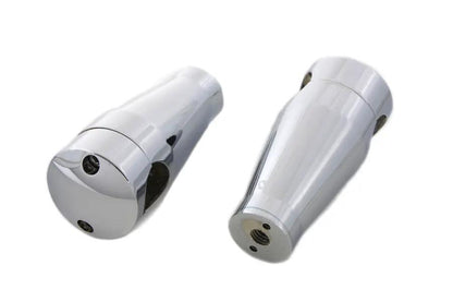 MCM Chrome Wide Glide 4 Inch Riser Set – Compatible with 7/16 inch-14 Thread Bolts by MCM