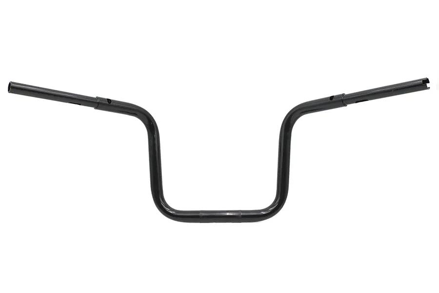 Ultima 12 Inch Tall Boy Handlebar Black for Harley Davidson FLTR by Ultima
