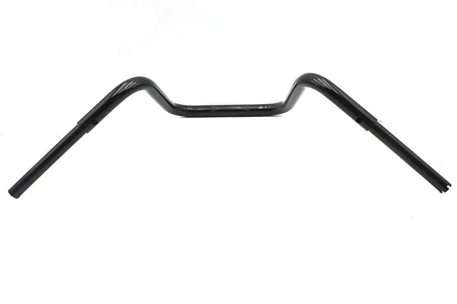 Ultima 12 Inch Tall Boy Handlebar Black for Harley Davidson FLTR by Ultima