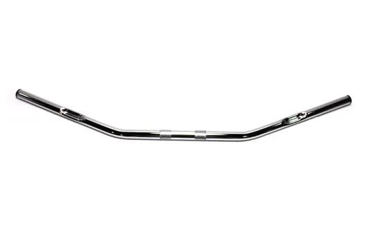 MCM Chrome Drag Handlebar with Indents for Harley Davidson, 12-inch Center Width by MCM