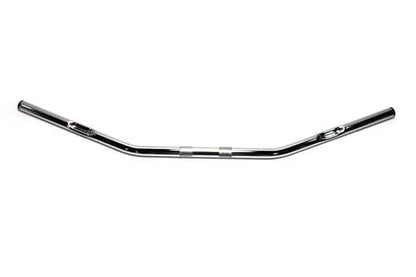 MCM Chrome Drag Handlebar with Indents for Harley Davidson, 12-inch Center Width by MCM
