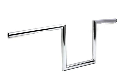 MCM 10 inch Z Handlebar with Indents Chrome for Harley Davidson Models by MCM