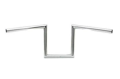 MCM 10 inch Z Handlebar with Indents Chrome for Harley Davidson Models by MCM