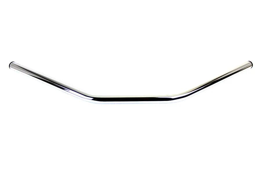 MCM Flat 1 Inch Drag Handlebar with Indents in Chrome for Harley Davidson by MCM
