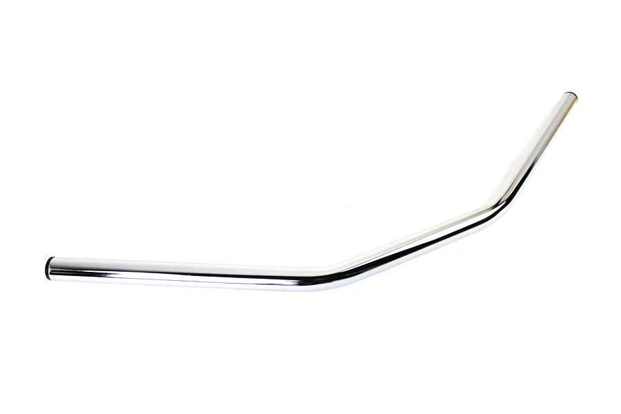 MCM Flat 1 Inch Drag Handlebar with Indents in Chrome for Harley Davidson by MCM